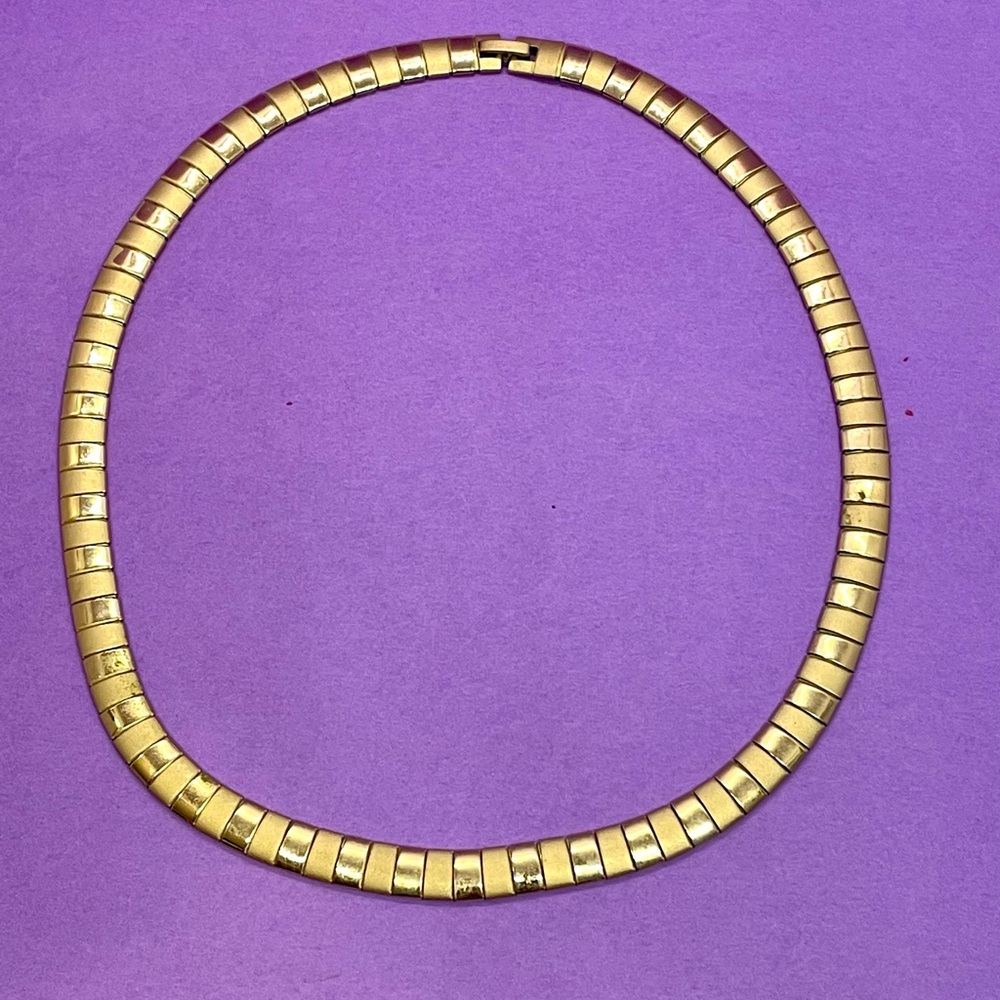 Gold 2-Tone Herringbone Necklace